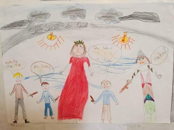 Karfreitag Ostern - gemalt von Kindern / Karl Hartleb Volksschule und Jungschar Altenmarkt malt unser Heilsgeschehen